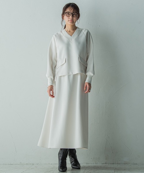 MAYSON GREY ワンピース 軽量ボンディングセットアップ「洗濯機で 