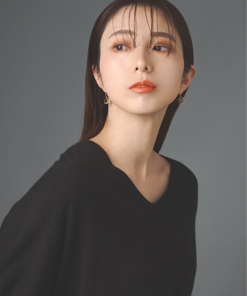 Jewel closet by L&Co. ピアス K10 スモーキークォーツ ダイヤモンド 