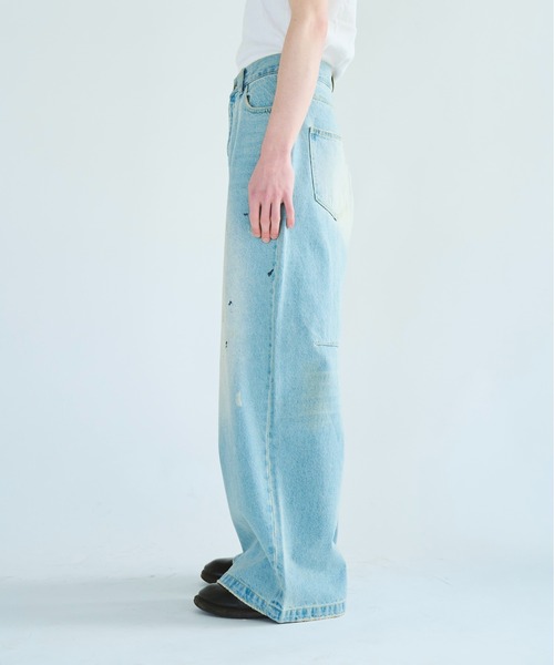 パンツ CAMPHOR WOOD wide baggy over-dye denim Camphor wood ジーンズ wide baggy overdye denim trousers