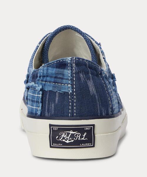 POLO RALPH LAUREN スニーカー Keaton インディゴ パッチワーク