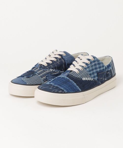 【RALPH LAUREN】Keaton インディゴ パッチワーク スニーカー POLO RALPH LAUREN スニーカー Keaton インディゴ パッチワーク