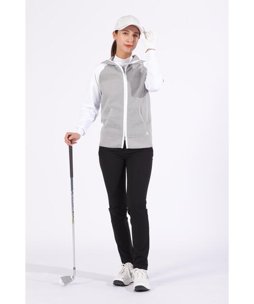 パーカー 「new balance golf」フルジップ バスケット編みニット フーディー (WOMENS) レディース セール】【new balance golf】フルジップ バスケット編みニット
