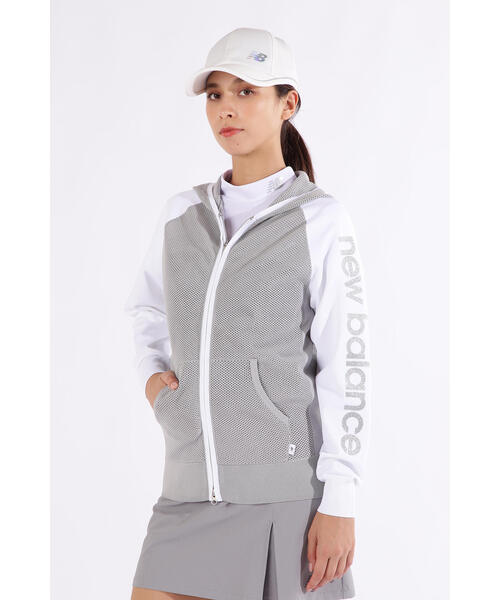 パーカー 「new balance golf」フルジップ バスケット編みニット フーディー (WOMENS) レディース