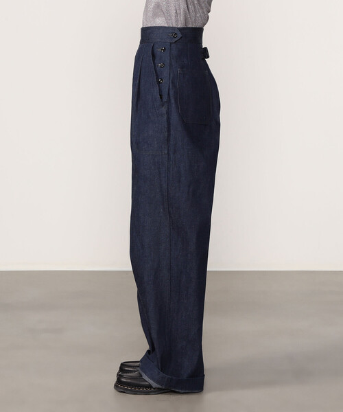 ANATOMICA NAVY1917パンツ（サイズ34） ANATOMICA | デニム ウエーブズパンツ WOMEN（デニムパンツ