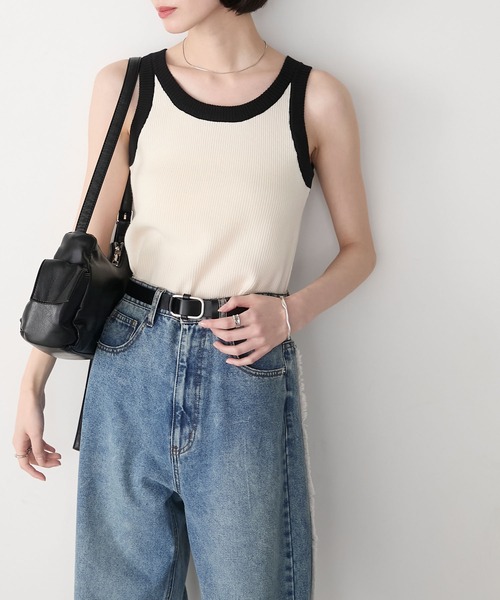 forksy. タンクトップ ノースリーブ 「forksy.」リンガーニット