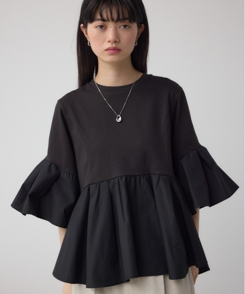 AZUL BY MOUSSY（アズールバイマウジー） tシャツ 半袖 タックスリーブ