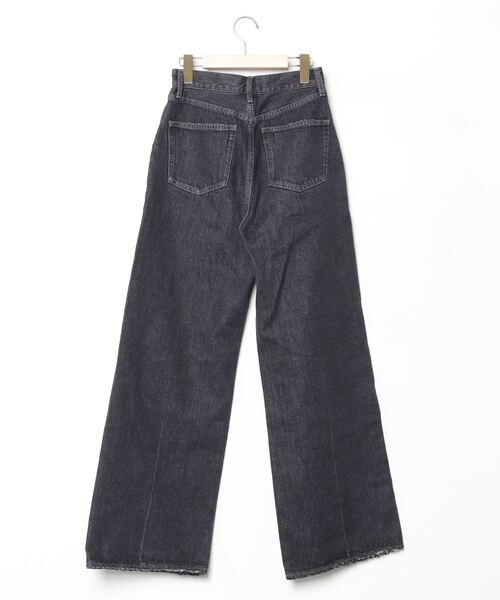 [EMODA] повреждение обработка Denim брюки MEDIUM черный женский 