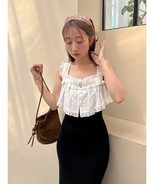 【新品】¥19800⇨¥15000（送料込み）SNIDELドッキングワンピース SNIDEL ワンピース レースドッキングニットワンピース
