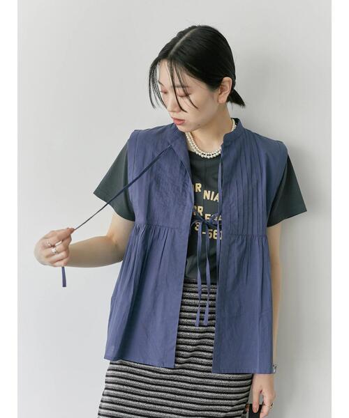Samansa Mos2 blue（サマンサモスモスブルー） ブラウス シャツ 「Made