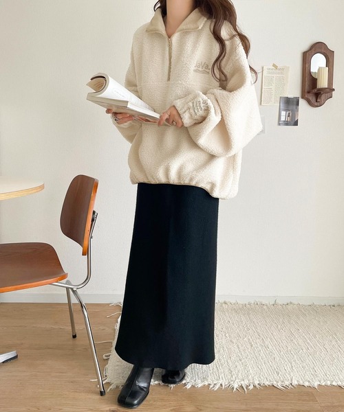 Java トレーナー スウェット 「JaVaジャバコラボ」ボア素材×刺繍で