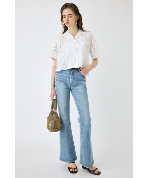 MOUSSY（マウジー） ブラウス シャツ 「セットアップ対応」LACE OPEN