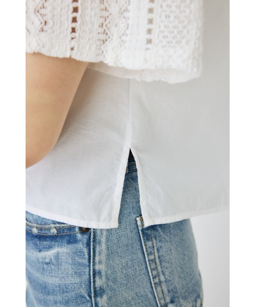 MOUSSY（マウジー） ブラウス シャツ 「セットアップ対応」LACE OPEN
