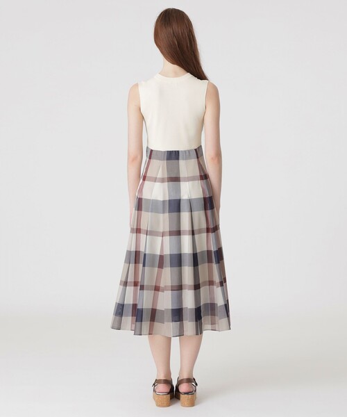 BLUE LABEL CRESTBRIDGE ドッキングドレス ワンピース BLUE LABEL CRESTBRIDGE ワンピース 「美人百花コラボ」ニット