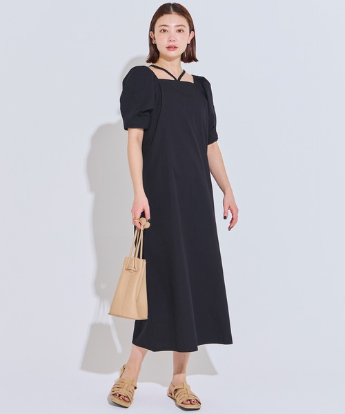 LAVEANGE（ラビアンジェ） 半袖ワンピース M ブラック レディース