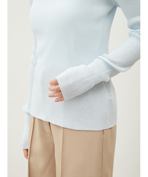 「Mila Owen」 長袖ニット 1 ネイビー レディース_画像7