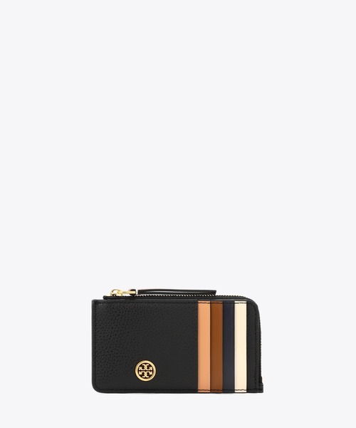 トリーバーチ ホワイトレザーキーケース ロゴ入り ロビンソン ペブルド キーケース 156561 | TORY BURCH