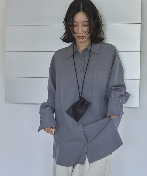 ブラウス シャツ カットオフオーバーシャツ レディース