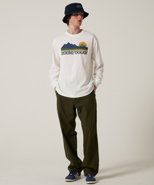 Eddie Bauer（エディーバウアー） tシャツ グラフィック 長袖 Tシャツ