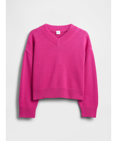 GAP（ギャップ） ニット セーター ボクシー Vネックセーター (キッズ