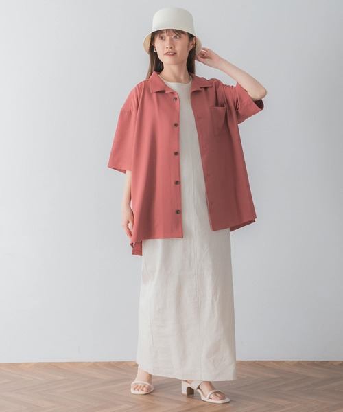 「SENSE OF PLACE by URBAN RESEARCH」 半袖シャツ MEDIUM チャコールグレー メンズ_画像3