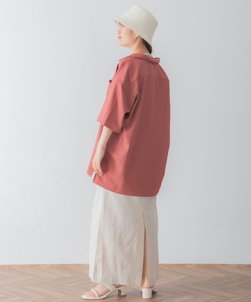 「SENSE OF PLACE by URBAN RESEARCH」 半袖シャツ MEDIUM チャコールグレー メンズ_画像4