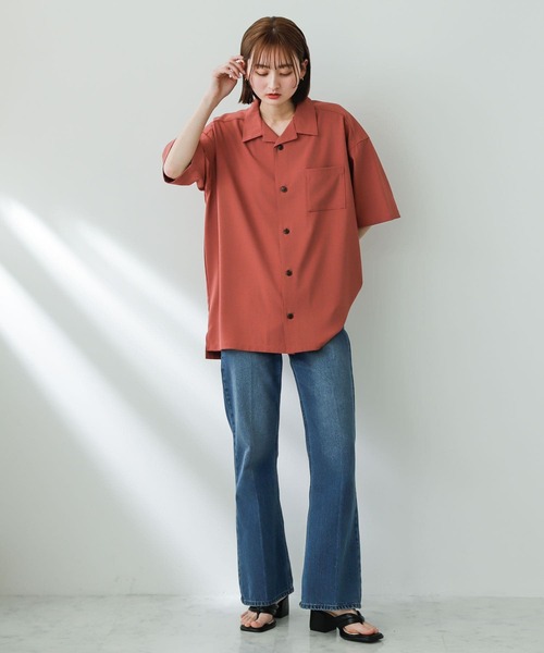 「SENSE OF PLACE by URBAN RESEARCH」 半袖シャツ MEDIUM チャコールグレー メンズ_画像7