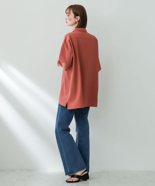 「SENSE OF PLACE by URBAN RESEARCH」 半袖シャツ MEDIUM チャコールグレー メンズ_画像8