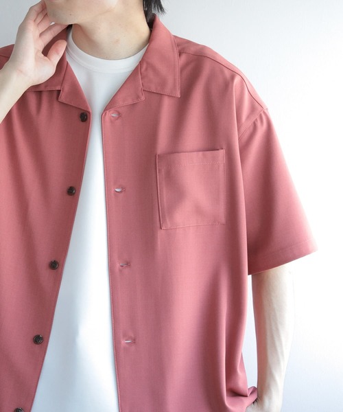 「SENSE OF PLACE by URBAN RESEARCH」 半袖シャツ MEDIUM チャコールグレー メンズ_画像9