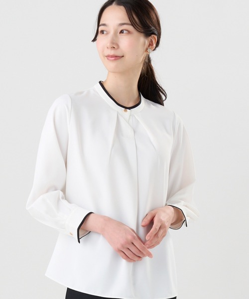 BRICK HOUSE by TOKYO SHIRT ブラウス シャツ ストレッチジョーゼット
