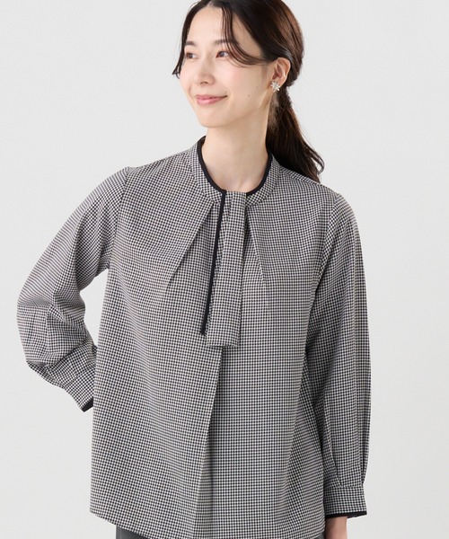 BRICK HOUSE by TOKYO SHIRT ブラウス シャツ ストレッチジョーゼット