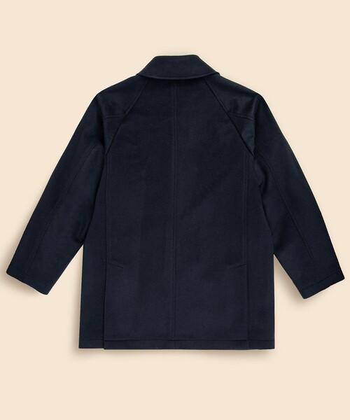 カシミアステンカラーコート XL相当　ラグランスリーブ　ネイビー BROOKS BROTHERS（ブルックスブラザーズ） ステンカラーコート コート