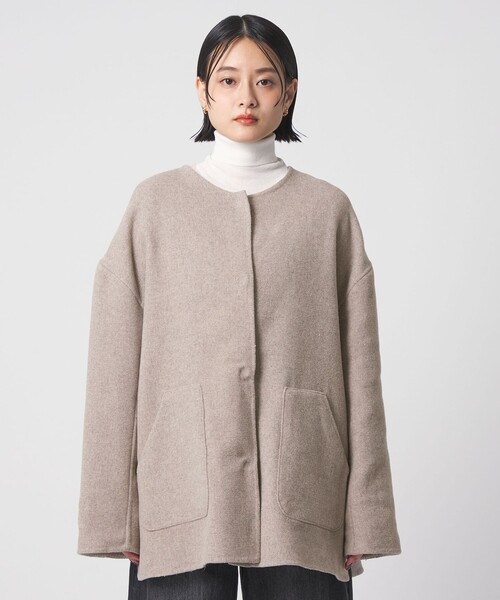 A DAY IN THE LIFE ノーカラーコート コート リバー ノーカラーコート