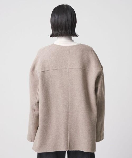 A DAY IN THE LIFE ノーカラーコート コート リバー ノーカラーコート