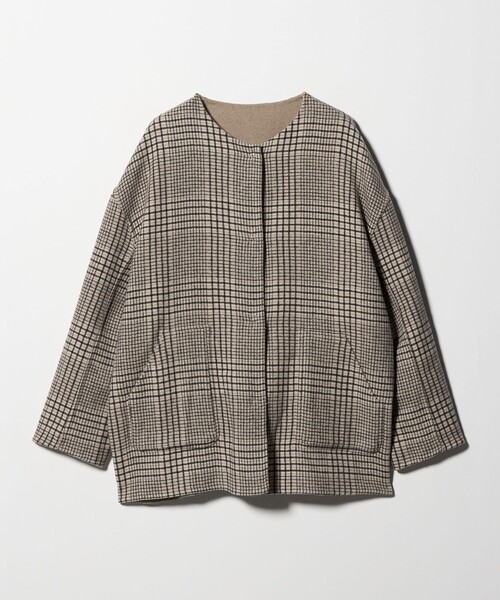 A DAY IN THE LIFE ノーカラーコート コート リバー ノーカラーコート