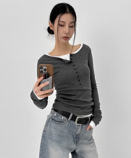 BLACKUP（ブラックアップ） ヘンリーネック tシャツ 「MADE」 ケシル