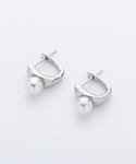 パール フープ ピアス パールアクセントフープ...の詳細画像5