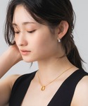 パール フープ ピアス パールアクセントフープ...の詳細画像1