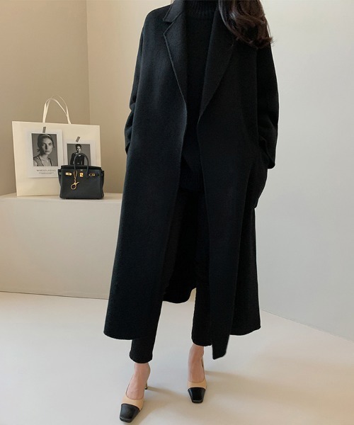 コート チェスターコート ウエストベルト付きチェスターコート