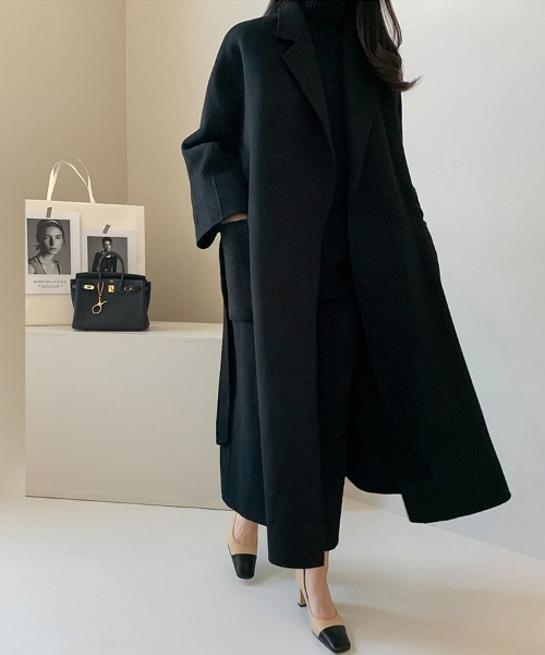 Black label ブラック チェスターコート ウエストベルト付き コート チェスターコート ウエストベルト付きチェスターコート