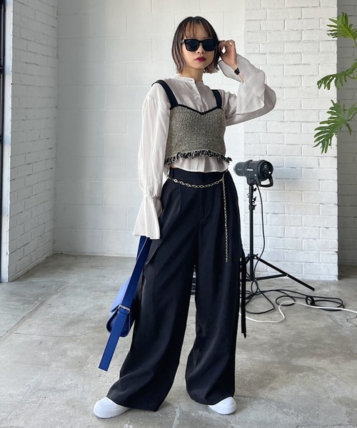 「PAGEBOY」 長袖ブラウス FREE オフホワイト レディース_画像6