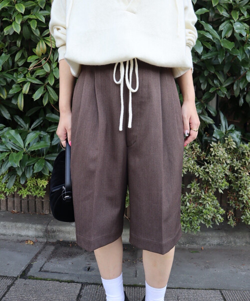 パンツ 2tack Shorts/ツータックショーツ レディース