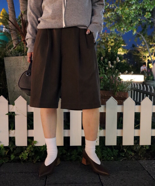 パンツ 2tack Shorts/ツータックショーツ レディース