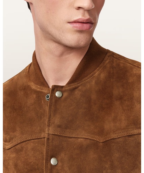 ma1 ma-1 STAFFORD LEATHER BOMBER JACKET | STAFFORD レザー ボンバー ジャケット メンズの画像