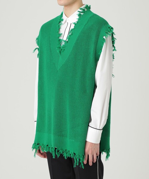 「Education from Youngmachines」 ノースリーブニット FREE ブラック メンズ_画像3