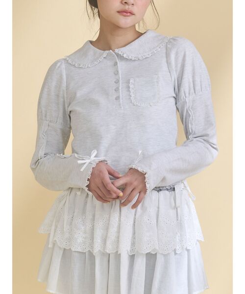 【タグ付き新品未使用】merry jenny frilly polo tops merry jenny（メリージェニー） ポロシャツ ポロ frilly polo tops