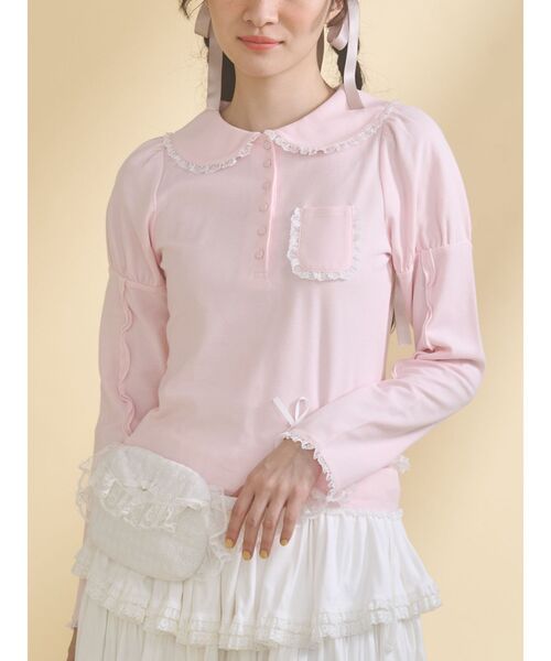 merry jenny（メリージェニー） ポロシャツ ポロ frilly polo tops