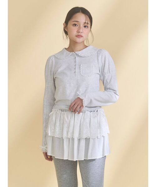 【タグ付き新品未使用】merry jenny frilly polo tops merry jenny（メリージェニー） ポロシャツ ポロ frilly polo tops