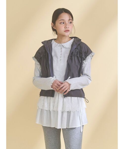 merry jenny（メリージェニー） ポロシャツ ポロ frilly polo tops