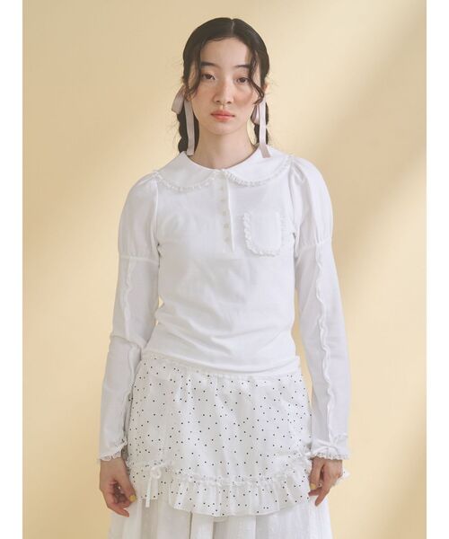 merry jenny（メリージェニー） ポロシャツ ポロ frilly polo tops