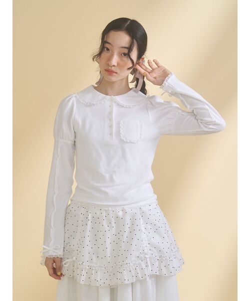 merry jenny（メリージェニー） ポロシャツ ポロ frilly polo tops